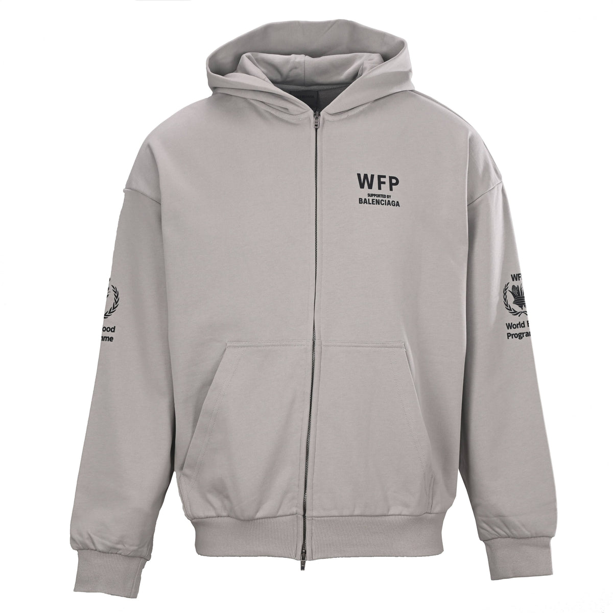 Balenciaga BLCG WFP Washed Cotton Terry Zip-Up Hoodie