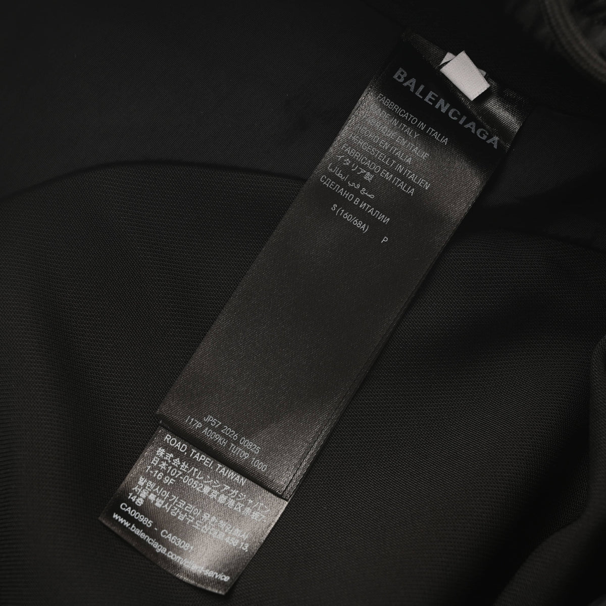 Balenciaga BLCG Slogan Embroidered Black Wool-Blend Trousers