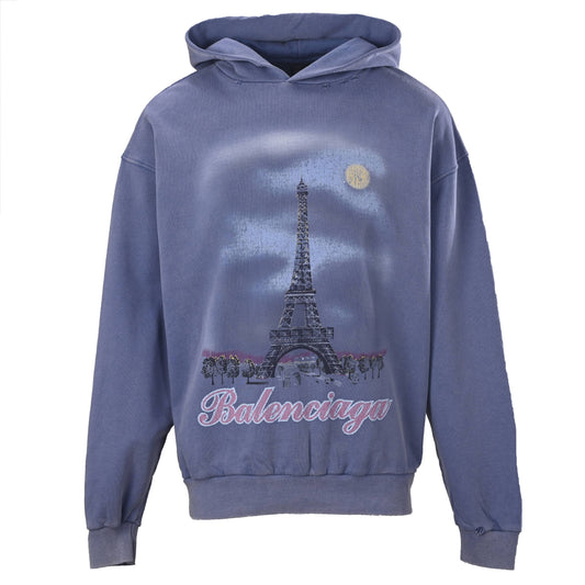 Balenciaga BLCG Washed Eiffel Tower Graphic Unisex Hoodie