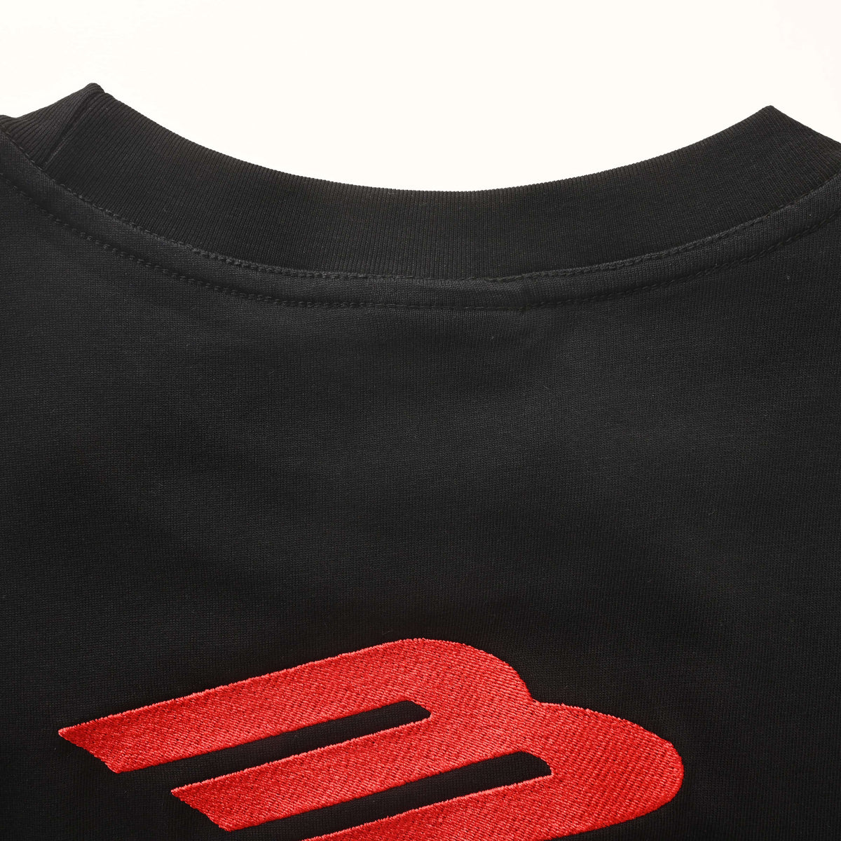 BALENCIAGA 3M Embroidered Lettering Crew Neck Long Sleeve T-Shirt