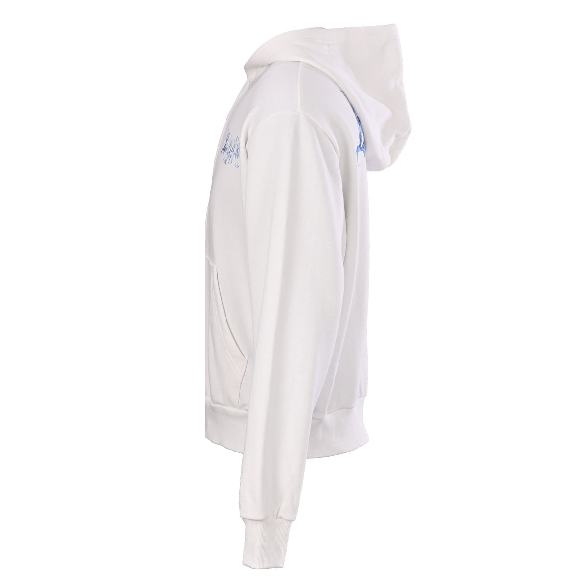 Blue Flame Graphic Heavyweight French Terry Zip-Up Hoodie