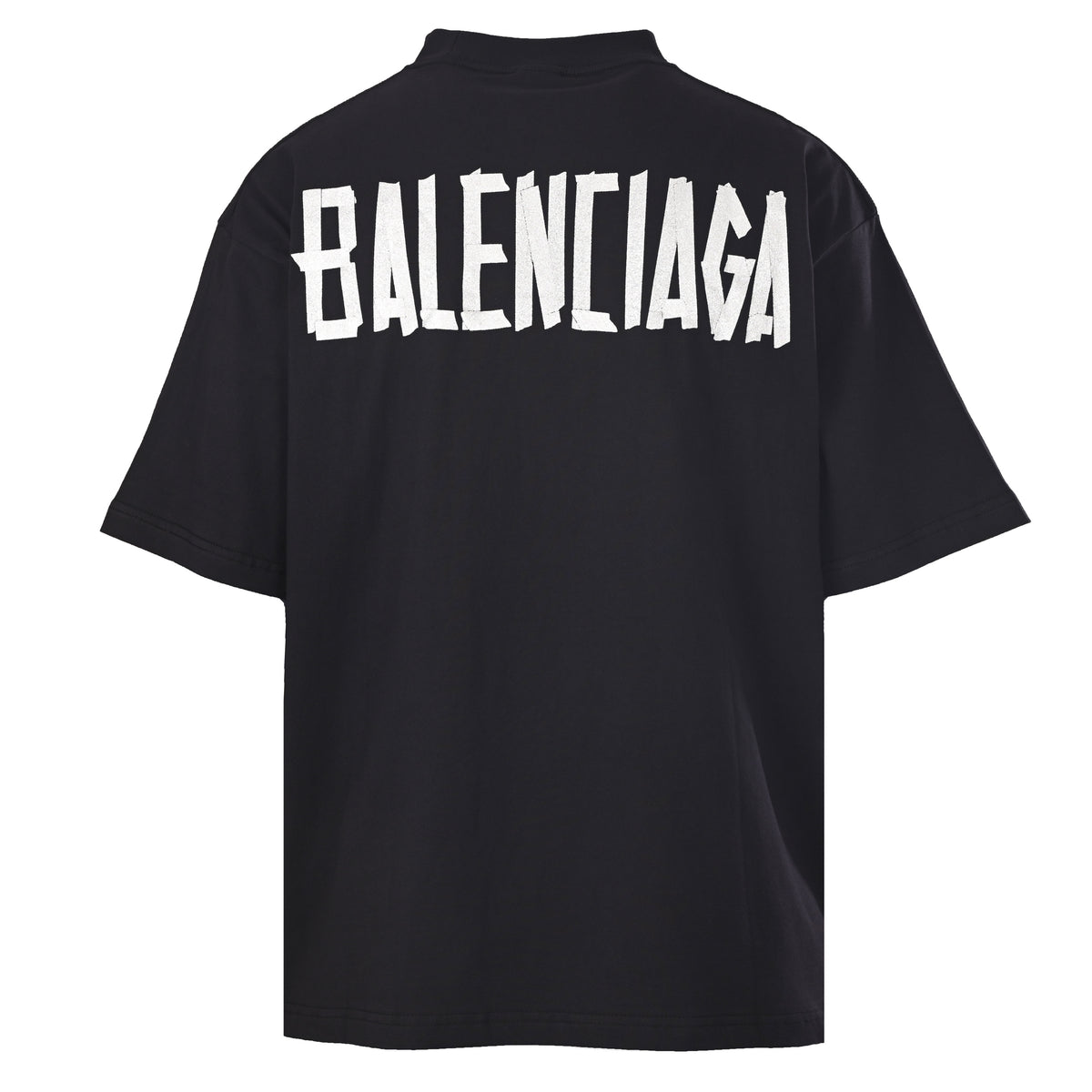 BALENCIAGA BB Glitter Tape Graphic Short Sleeve T-Shirt