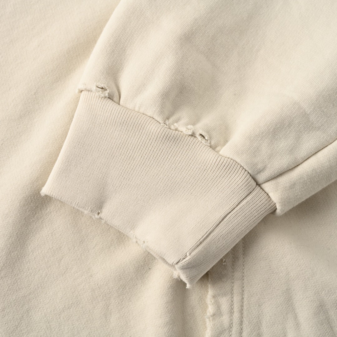 BALENCIAGA Embroidered Lettering Zip-Up Hoodie