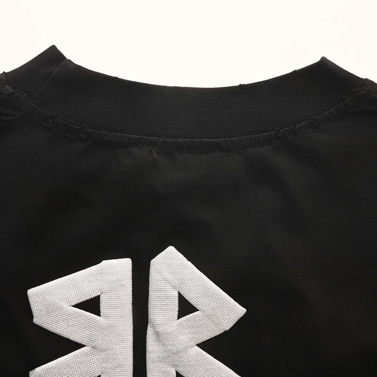Balenciaga Tape-Style Logo Washed Long Sleeve T-Shirt