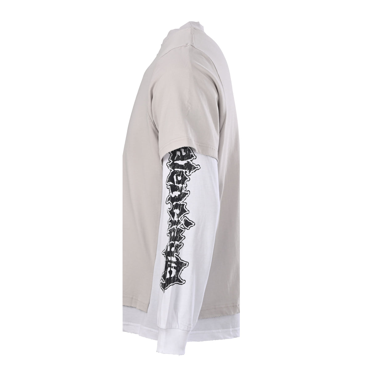 BALENCIAGA Ring Motif Layered-Look Printed Embroidered Long Sleeve T-Shirt