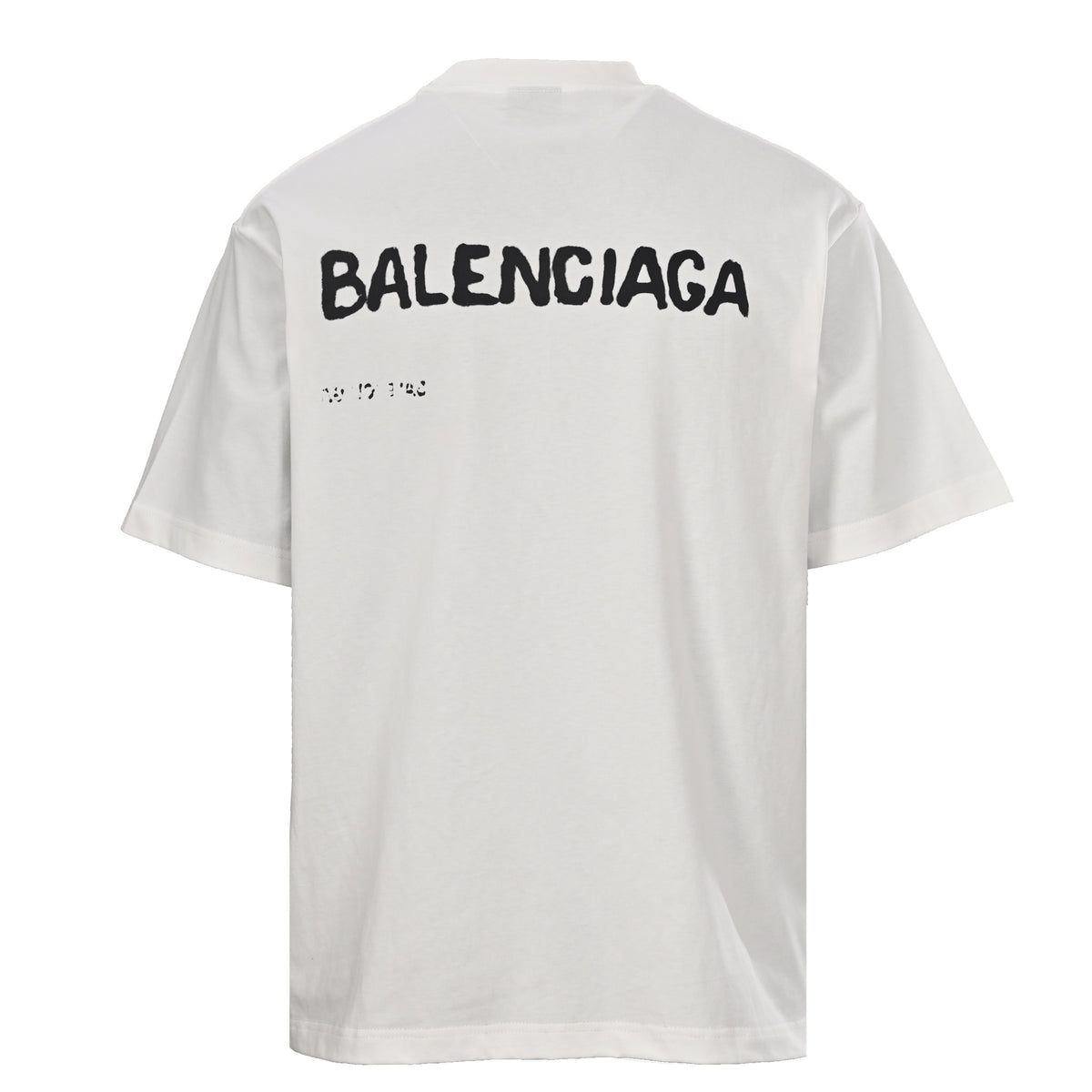 BALENCIAGA BLCG Blurred Graphic Drop Shoulder T-Shirt
