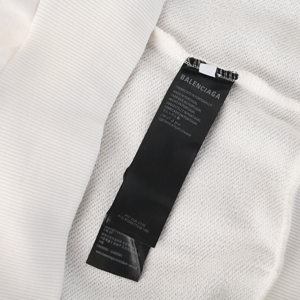 BALENCIAGA Layered Tape Design Hoodie