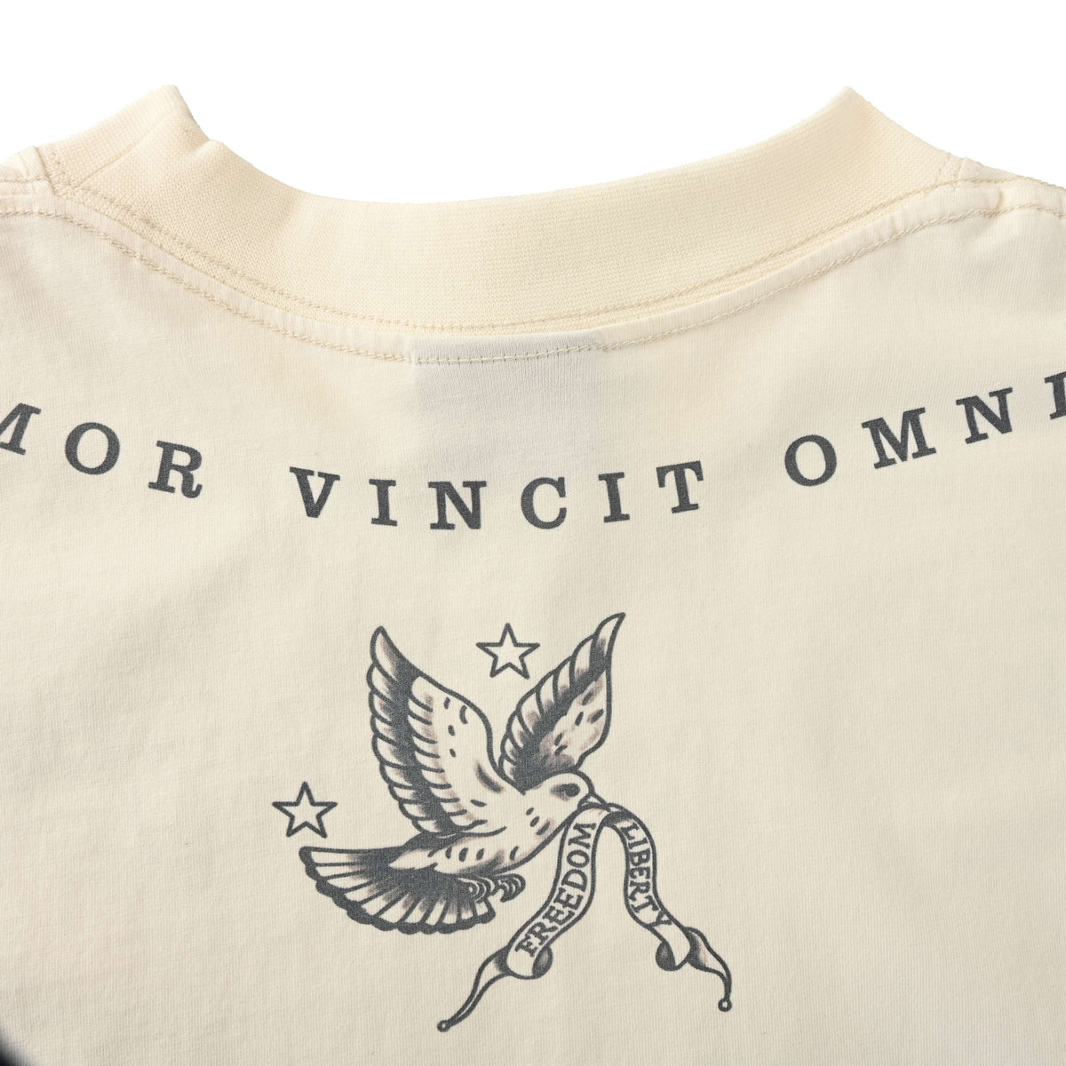 BALENCIAGA Rune Graphic Aged Spray-Effect Short Sleeve T-Shirt
