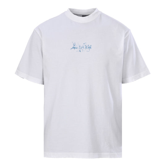 BALENCIAGA Sketchy Gothic Print Short Sleeve T-Shirt