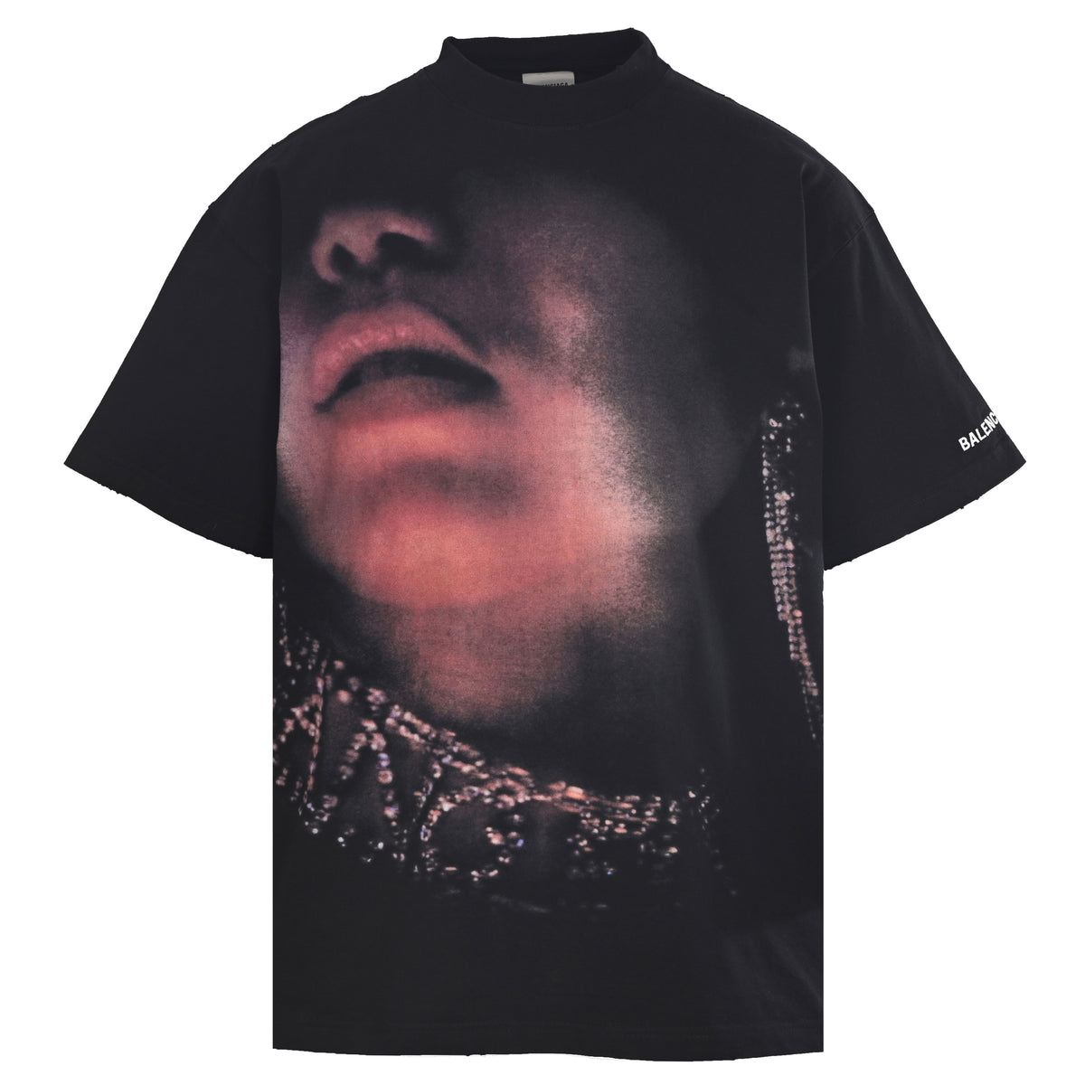 BALENCIAGA Euphoria Portrait Graphic Short Sleeve T-Shirt