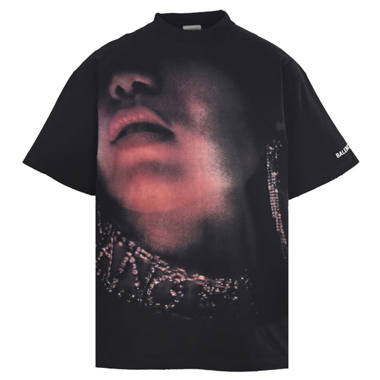 BALENCIAGA Euphoria Portrait Graphic Short Sleeve T-Shirt