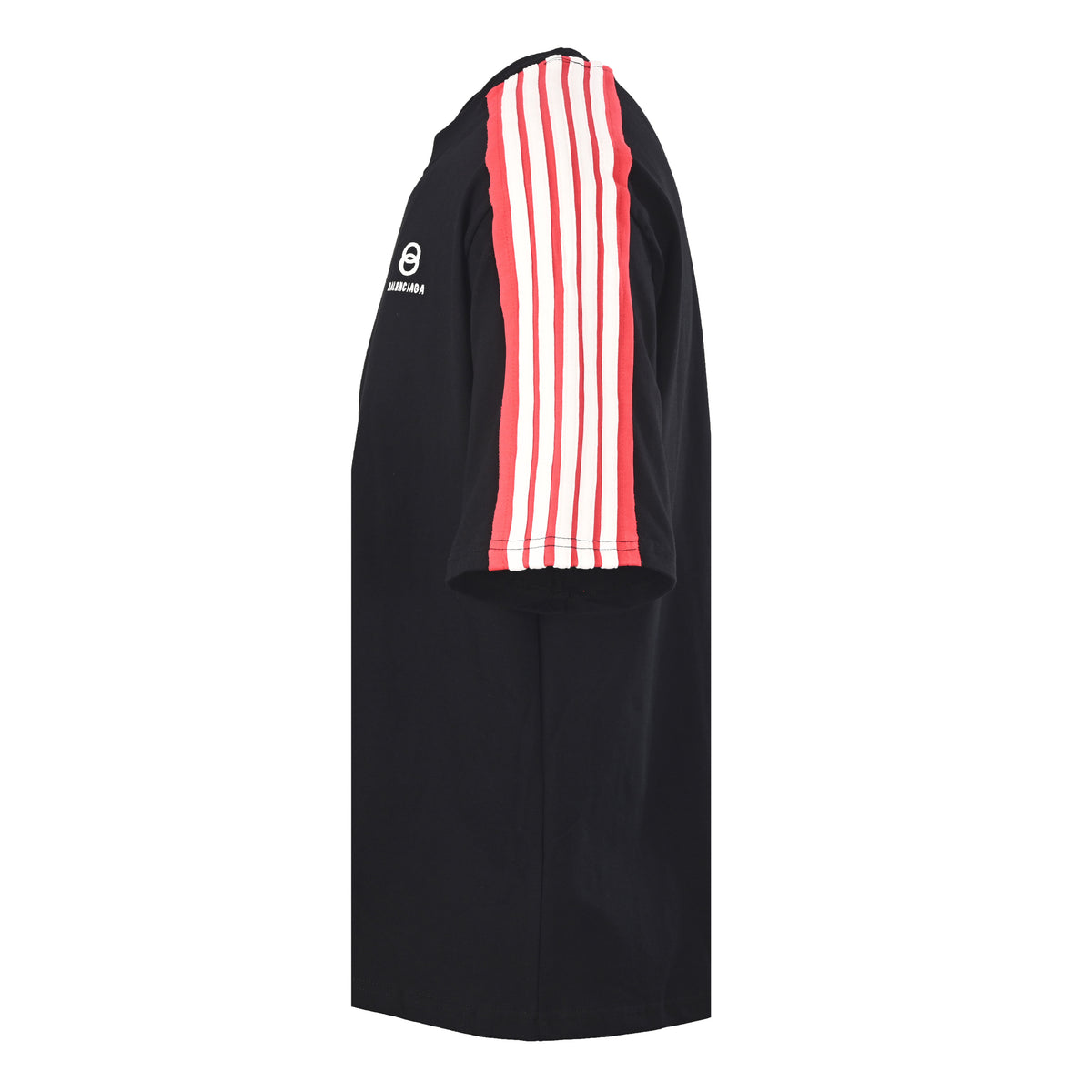 BALENCIAGA Unity Sports Icon Double-Ring Embroidered Contrast Stripe T-Shirt