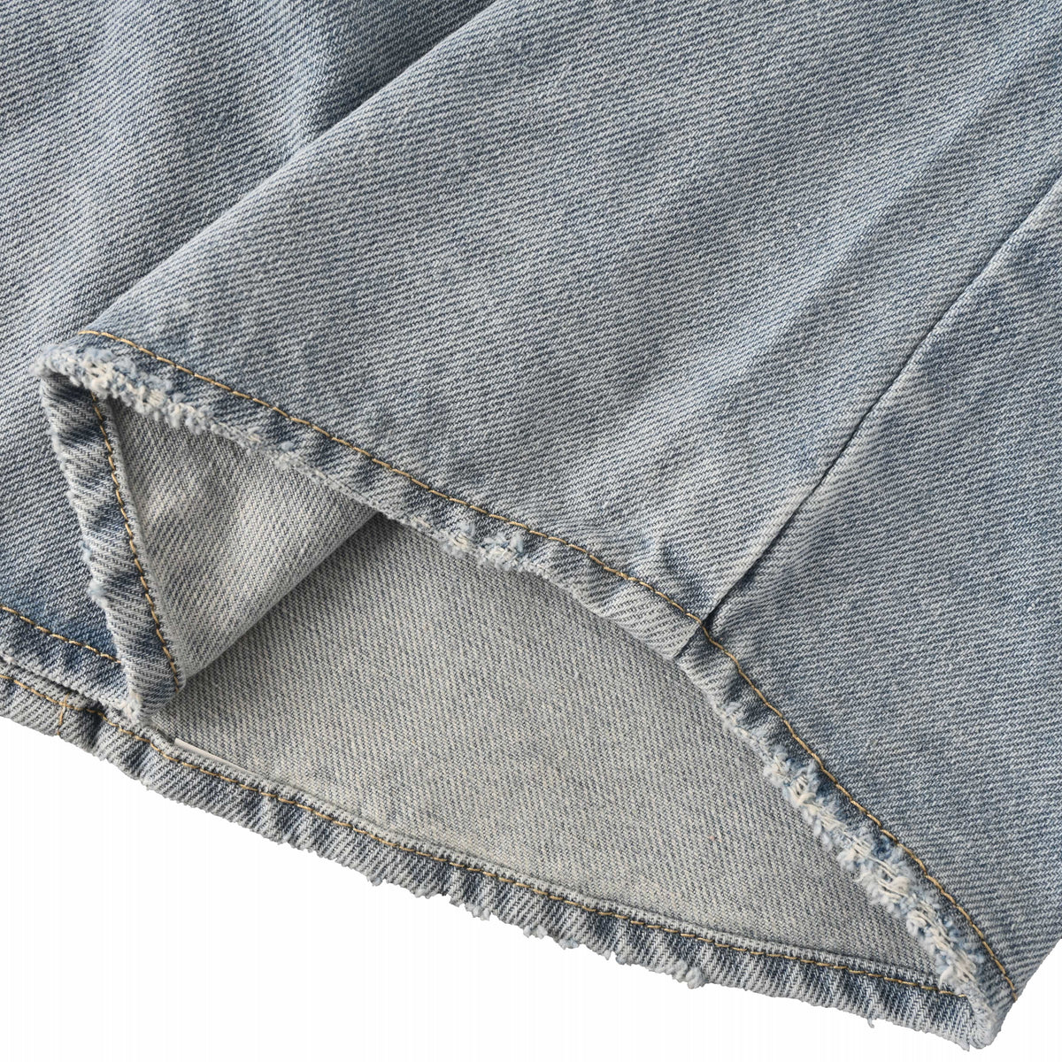 BALENCIAGA Light Blue Washed Denim Long Sleeve Shirt