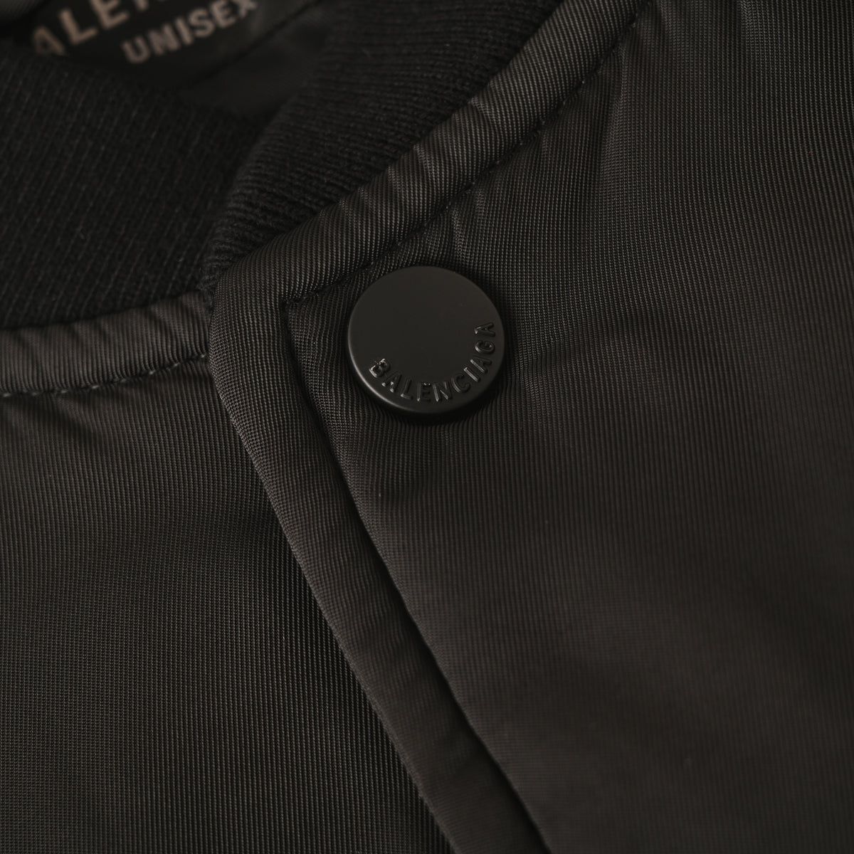 Balenciaga BLCG Slogan Embroidered Quilted Bomber Jacket
