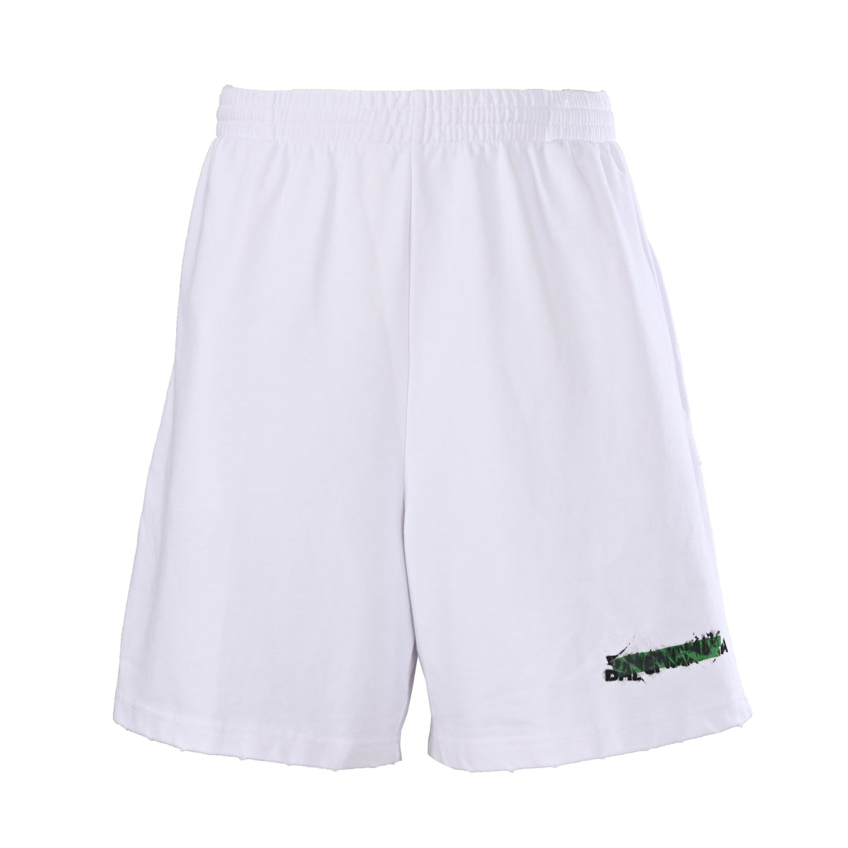 BALENCIAGA Green Tape Motif Shorts
