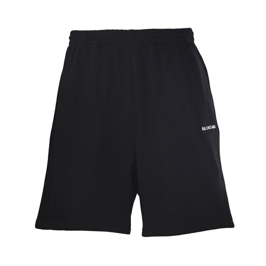 BALENCIAGA BLCG BACK Embroidered Lettering Shorts