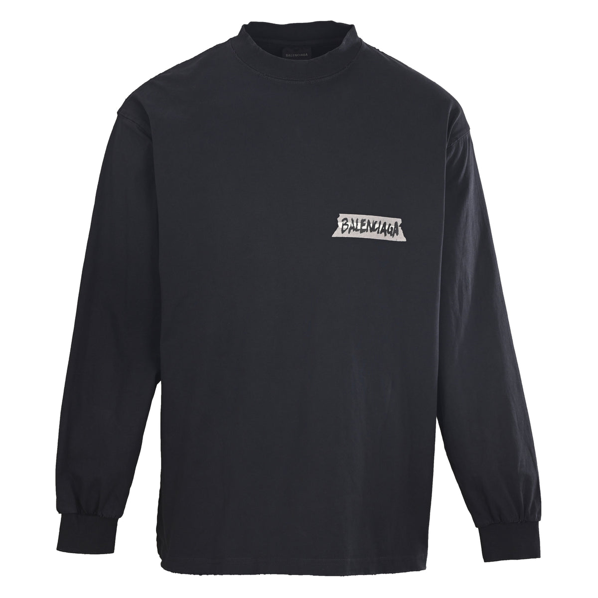 BALENCIAGA Masking Tape Graphic Long Sleeve T-Shirt