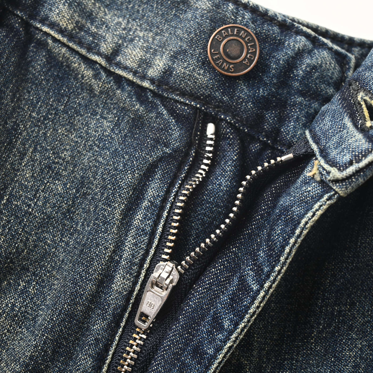 BALENCIAGA BLCG Distressed Jeans with Leg Appliques
