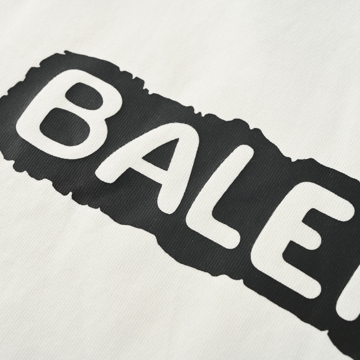 BALENCIAGA Lock Motif Lettering Graffiti Print Distressed T-Shirt