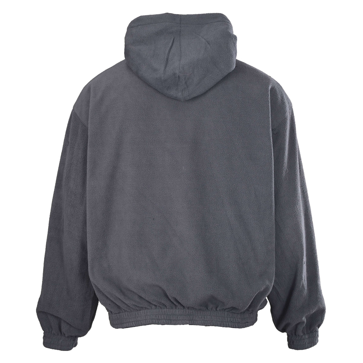 BALENCIAGA Reversible Fleece Hooded Jacket with Script Embroidery