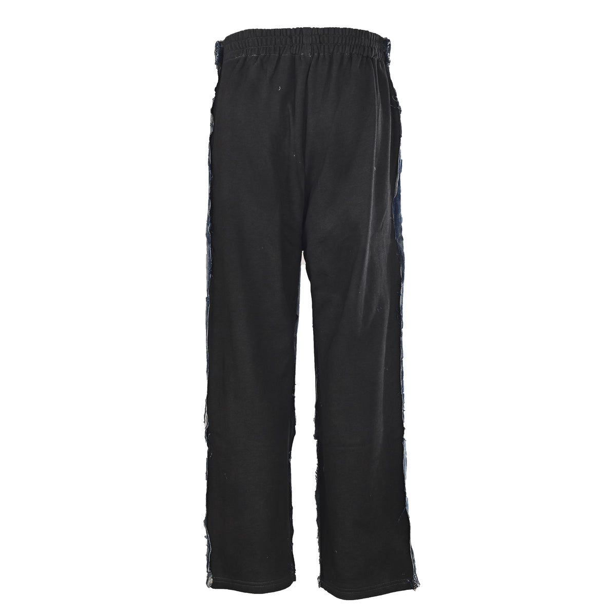 Unisex Denim & Heather Gray French Terry Panelled Jeans