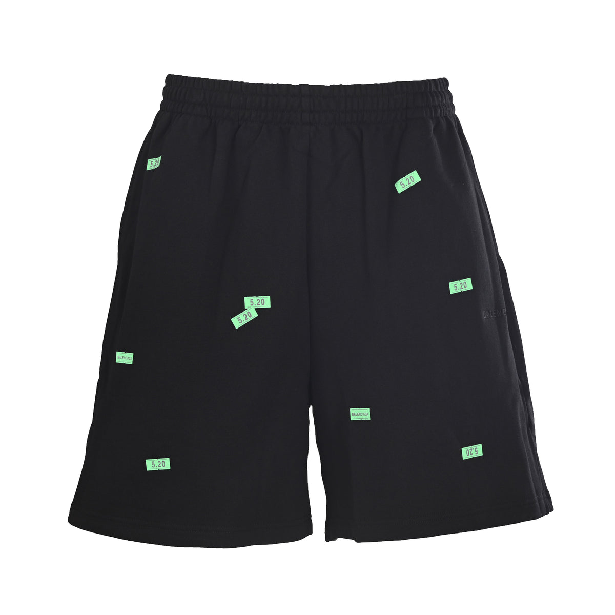 BALENCIAGA Qixi Edition All-Over Tape Sticker Graphic Shorts