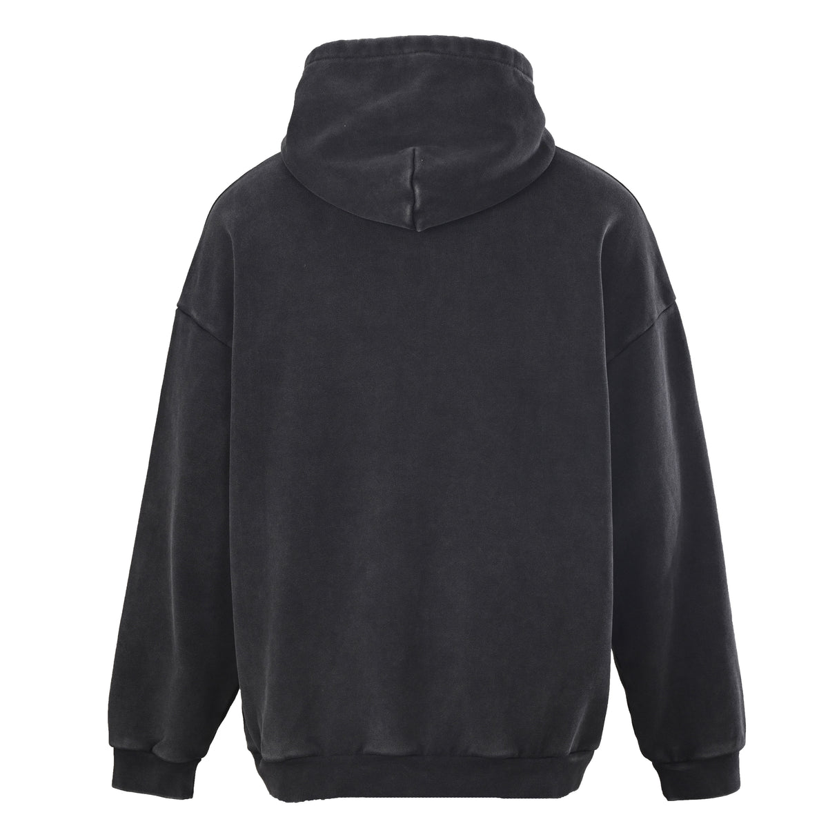 Balenciaga BLCG Washed Black Blur Ring Heavyweight Hoodie