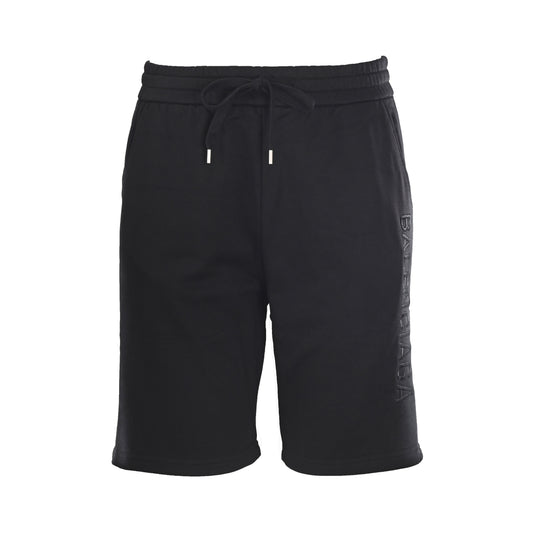 BALENCIAGA Spray-Paint Graphic Embroidered Lettering Shorts