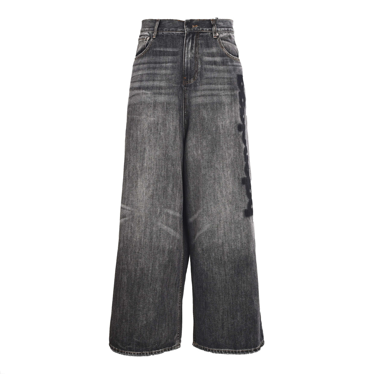 BALENCIAGA Raised Embroidery Baggy Washed Jeans