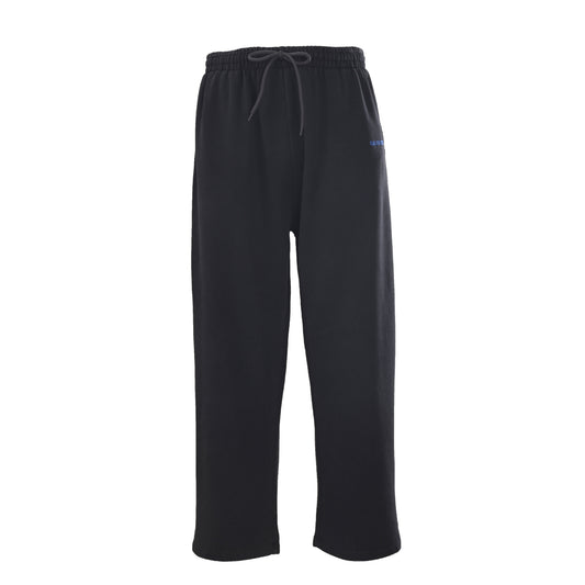 Balenciaga BLCG Washed Black-Blue Embroidered Terry Sweatpants