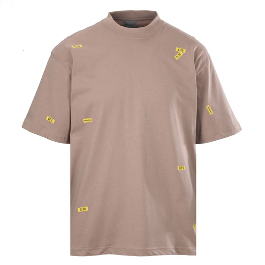 BALENCIAGA Qixi Edition All-Over Tape Graphic Short Sleeve T-Shirt