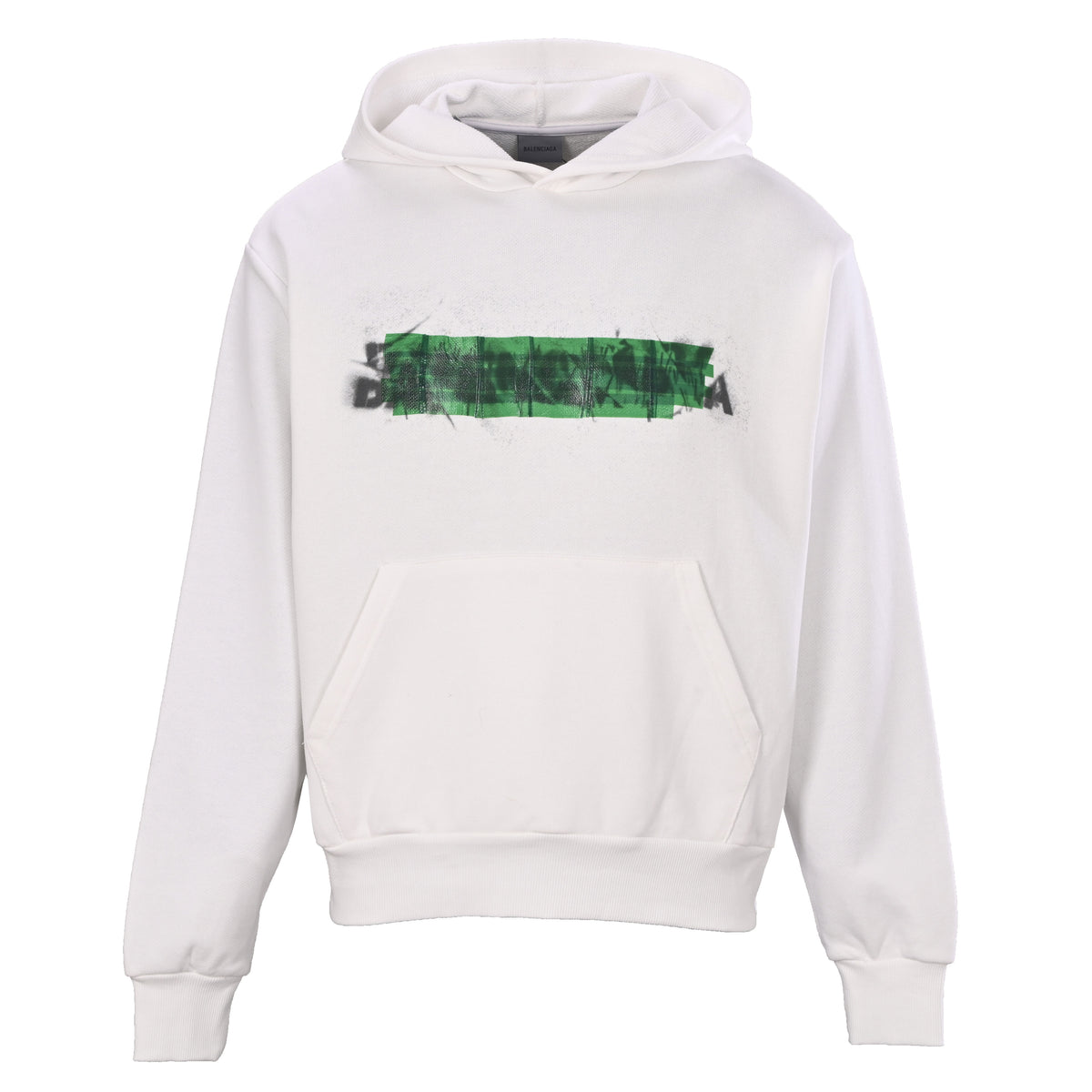 BALENCIAGA Layered Tape Design Hoodie