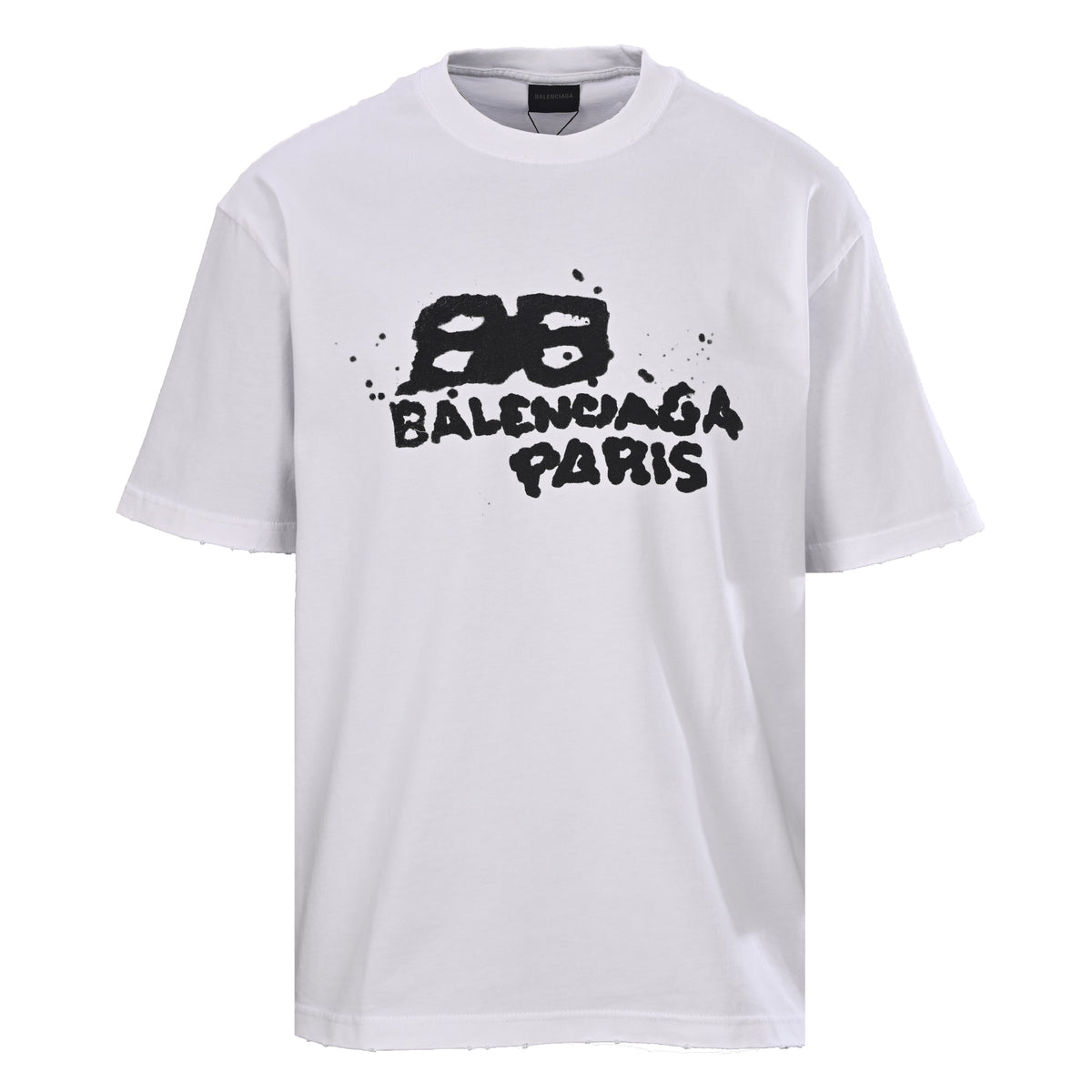 BALENCIAGA BLCG Blurred Lettering Graphic Short Sleeve T-Shirt