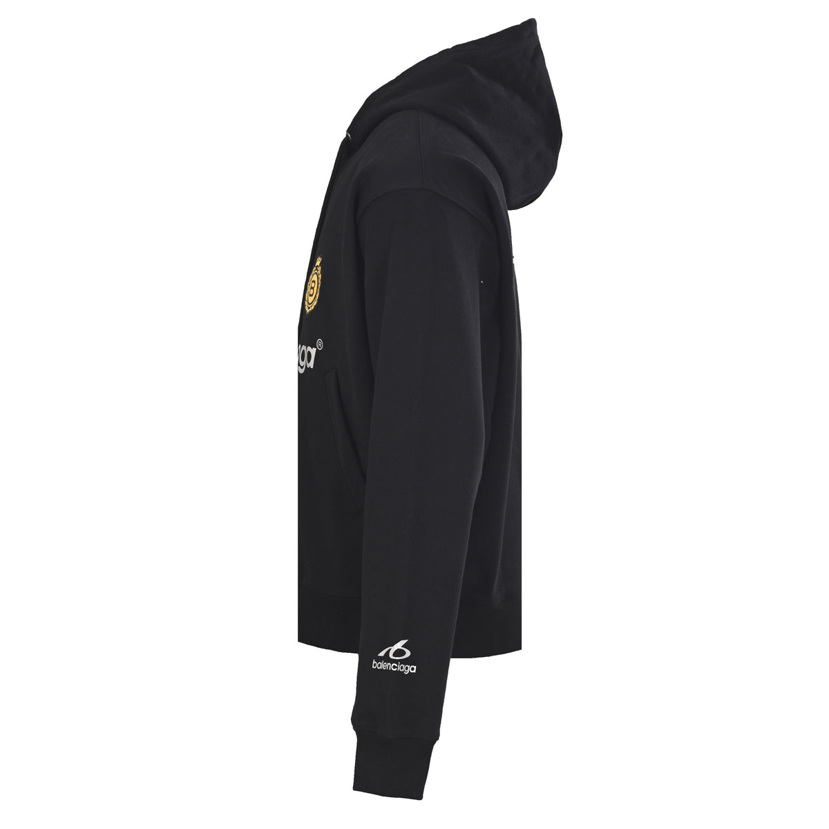 BALENCIAGA Soccer 6B Reflective Print Hooded Zip-Up Jacket