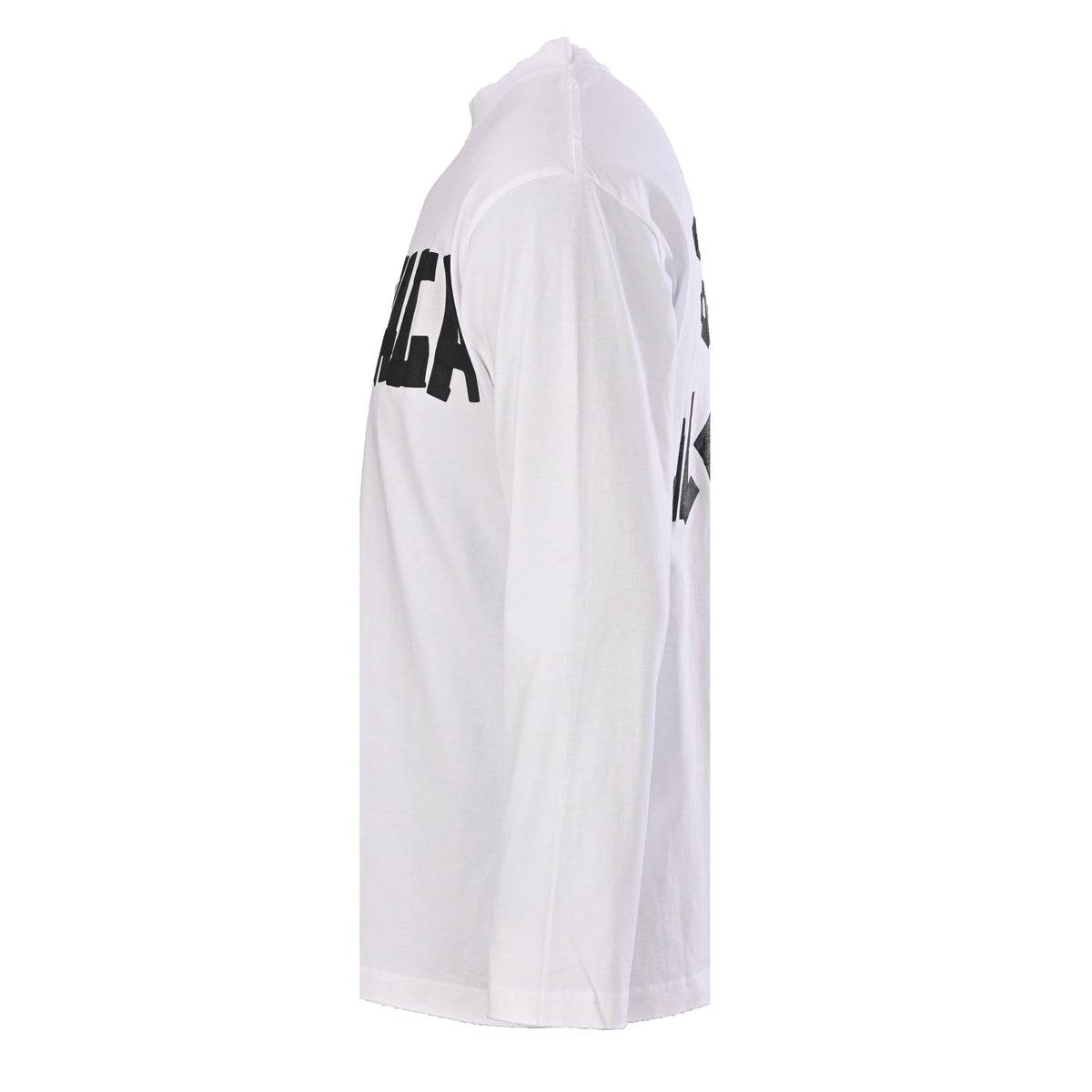 Balenciaga BLCG Washed Distressed Tape Graphic Long-Sleeve T-Shirt