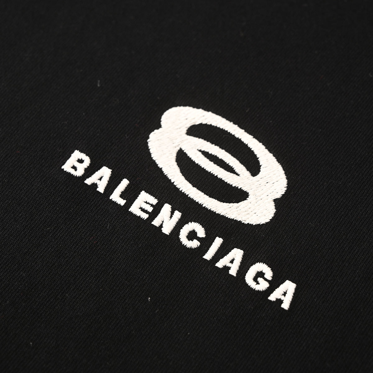 BALENCIAGA Unity Sports Icon Double-Ring Embroidered Contrast Stripe T-Shirt