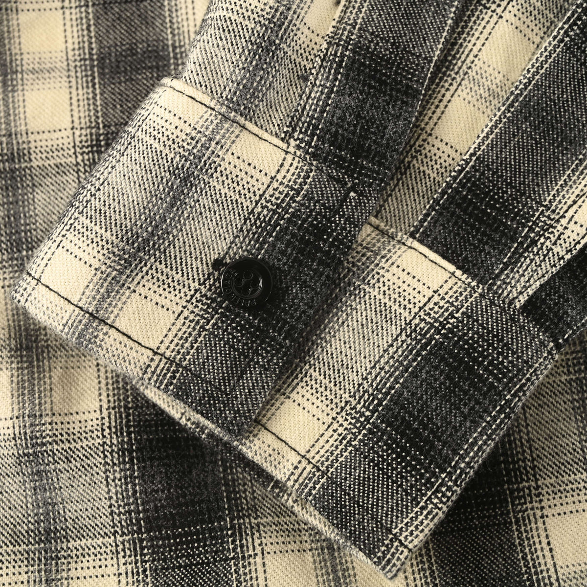 Balenciaga Embroidered Logo Plaid Long Sleeve Shirt