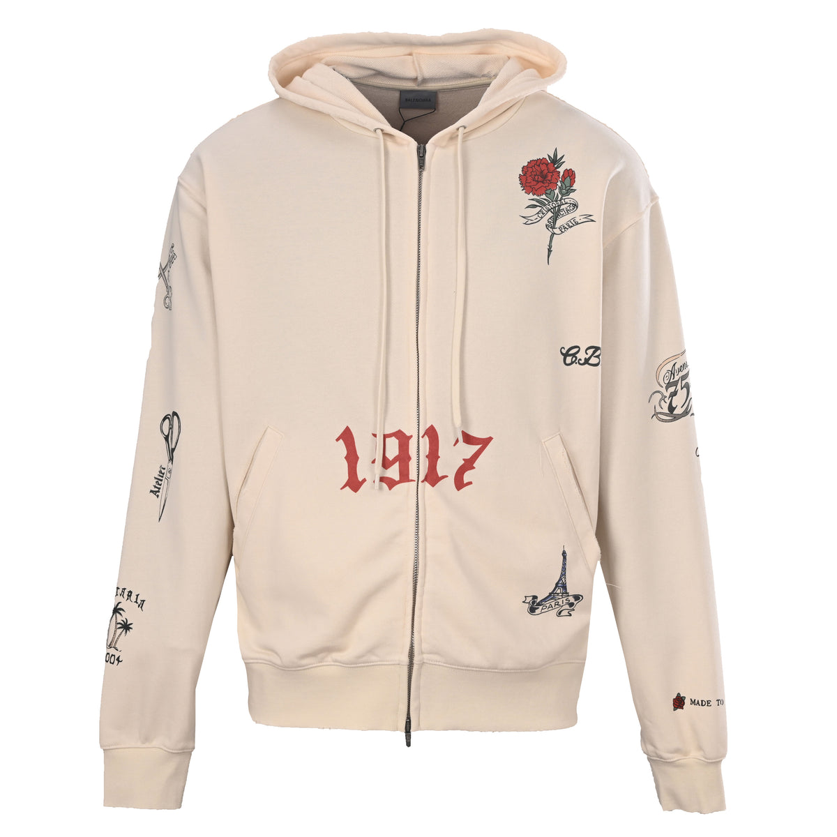 BALENCIAGA Tattoo Graphic Hoodie