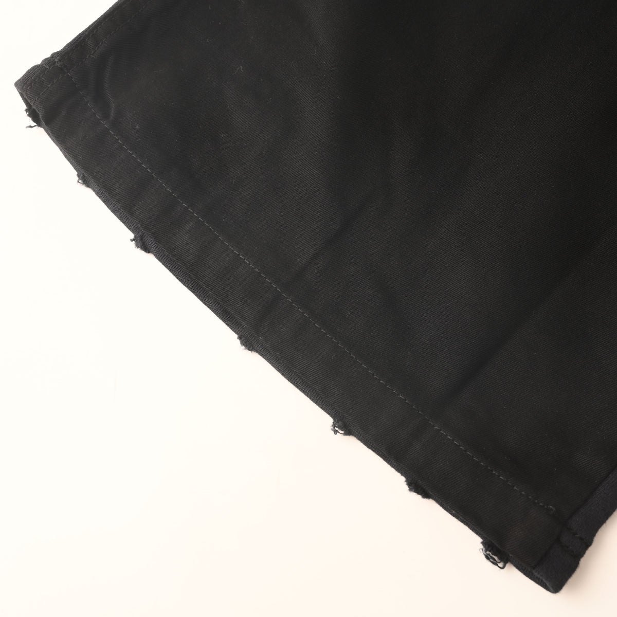 Black Panelled Twill Cargo Pants with Double-Ring Detail