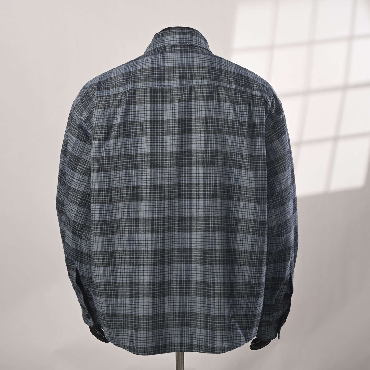 BALENCIAGA Green Small Check Padded Zip-Up Jacket