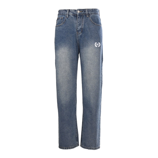 Unisex Denim Jeans with Back Pocket Lettering