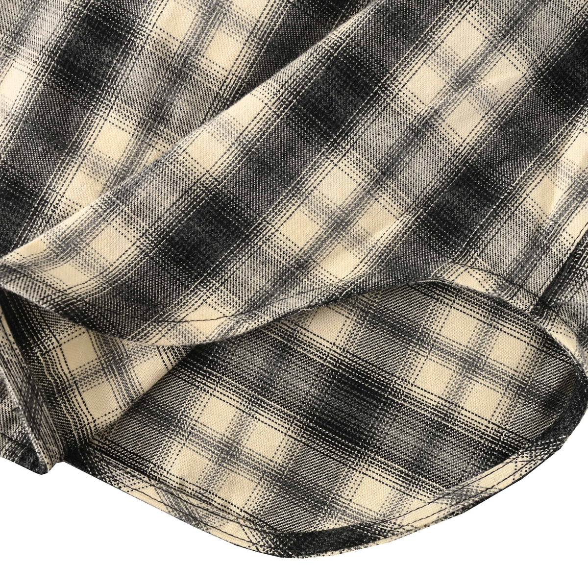 Balenciaga Embroidered Logo Plaid Long Sleeve Shirt