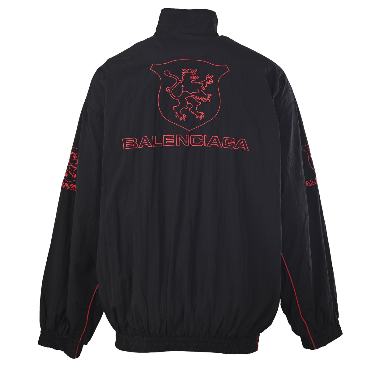 Balenciaga BLCG Lion Club Embroidered Washed Poplin Jacket