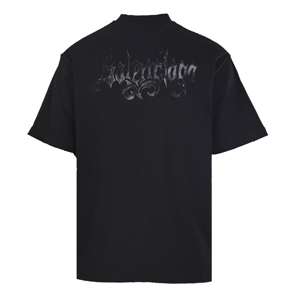 BALENCIAGA Sketchy Gothic Print Short Sleeve T-Shirt