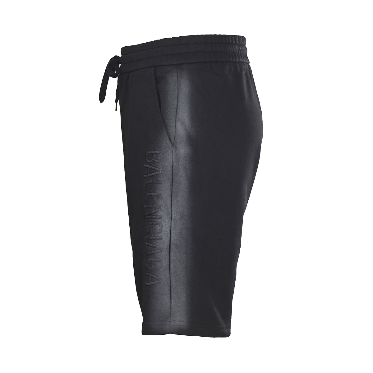 BALENCIAGA Spray-Paint Graphic Embroidered Lettering Shorts