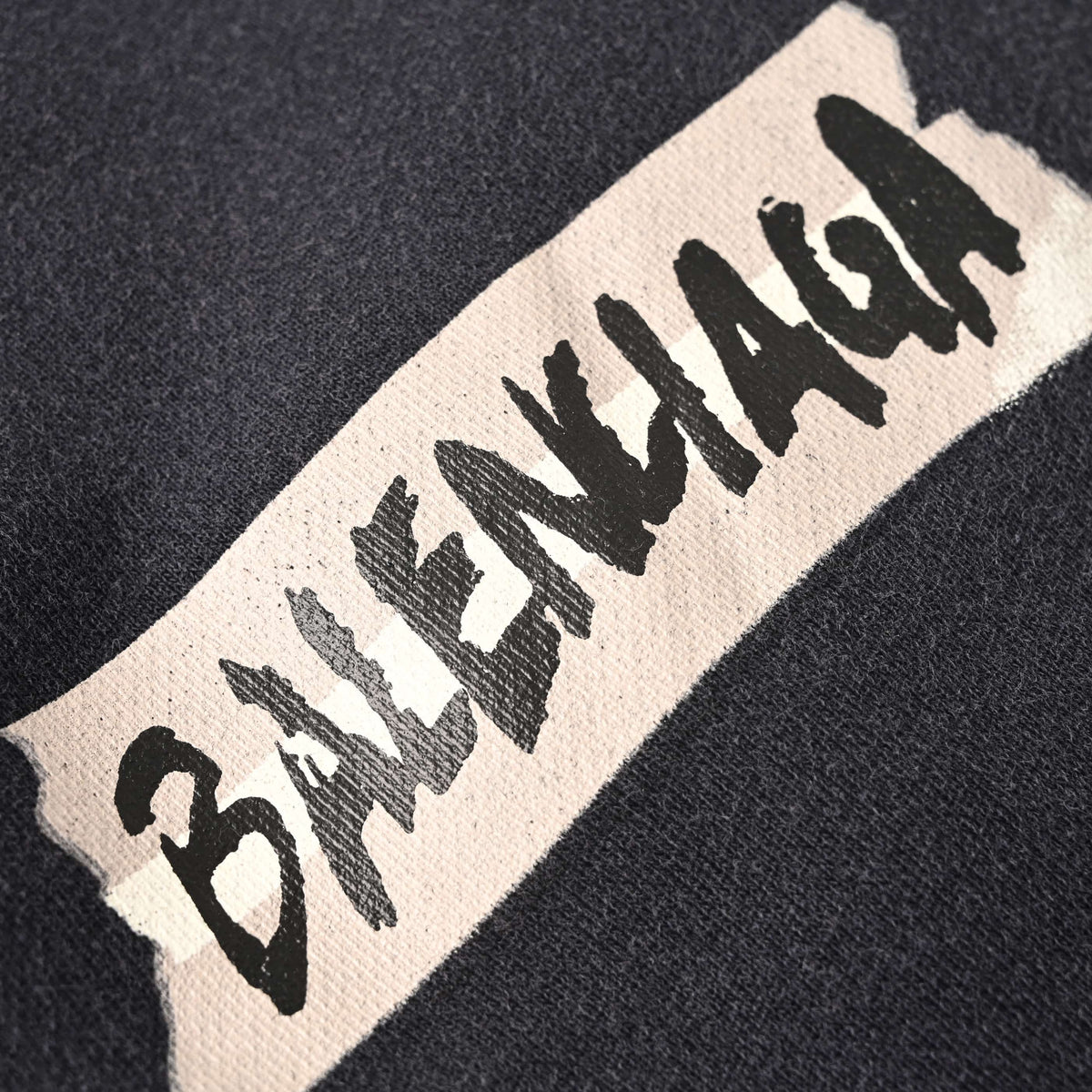 BALENCIAGA BLCG Distressed Tape-Effect Letter Print Pants