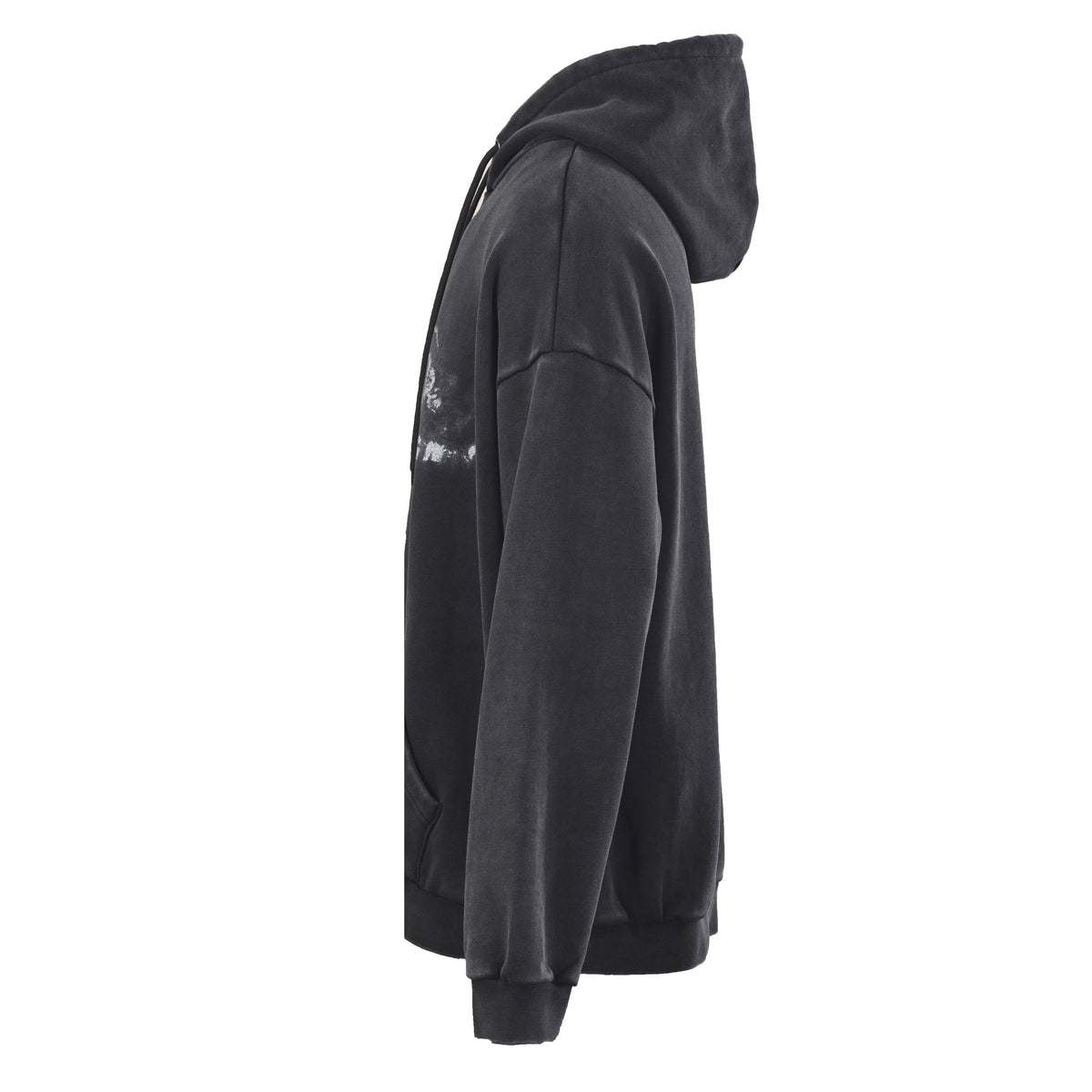 Balenciaga BLCG Washed Black Blur Ring Heavyweight Hoodie