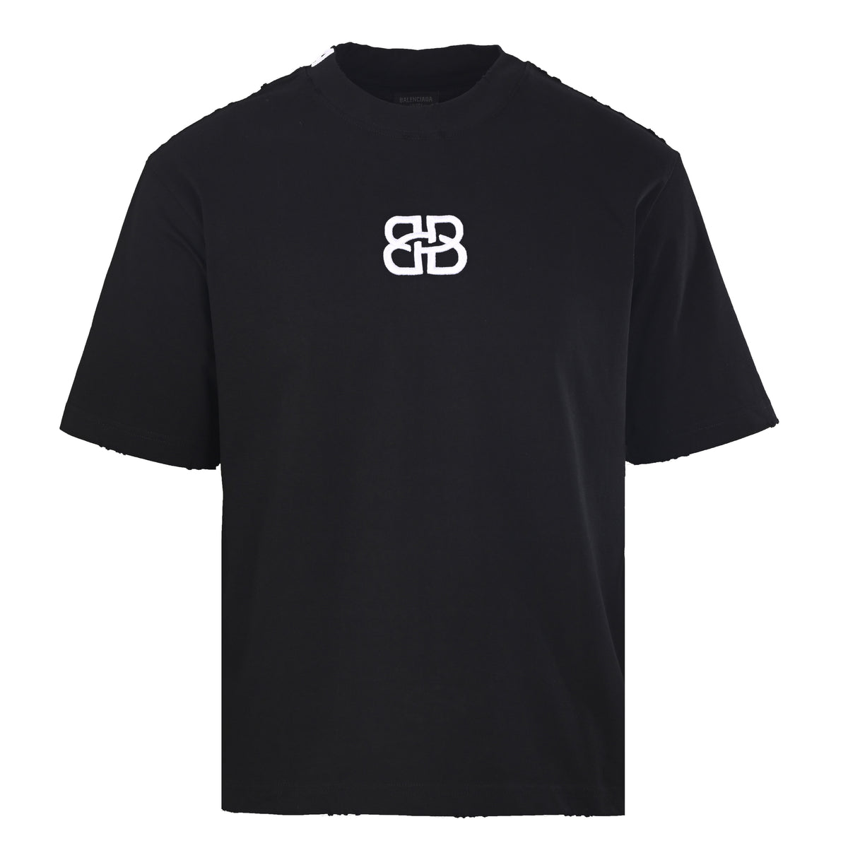 BALENCIAGA Roman Series Embroidered Distressed Crew Neck T-Shirt