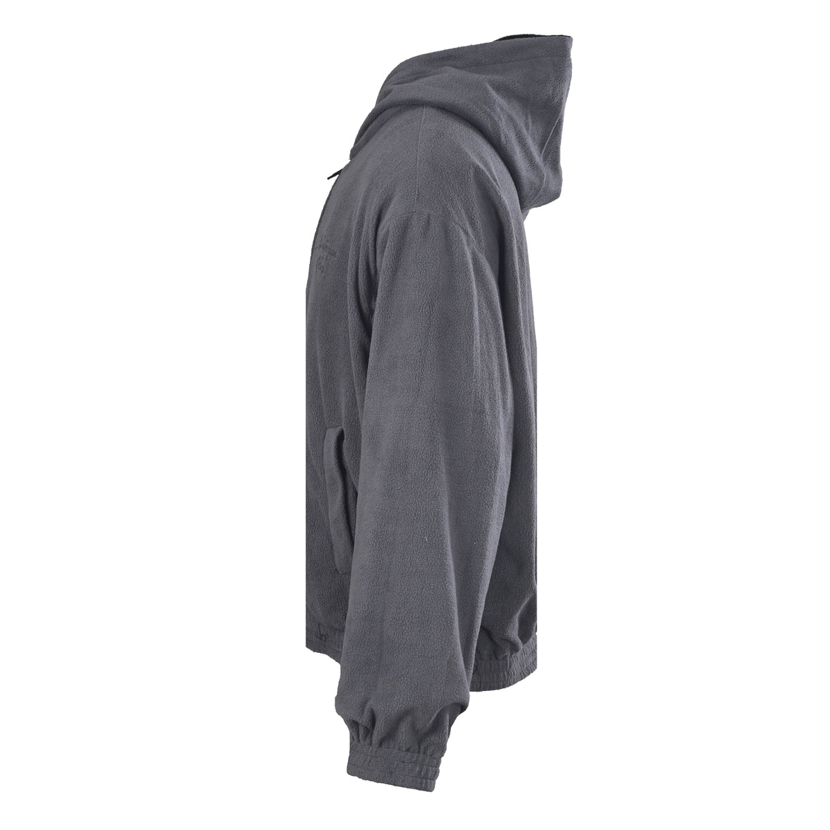 BALENCIAGA Reversible Fleece Hooded Jacket with Script Embroidery