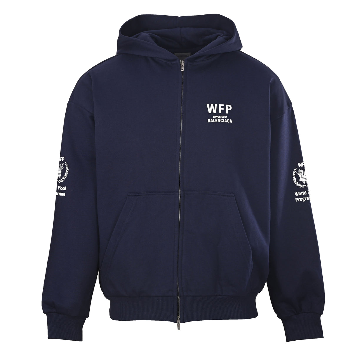 Balenciaga BLCG WFP Washed Cotton Terry Zip-Up Hoodie